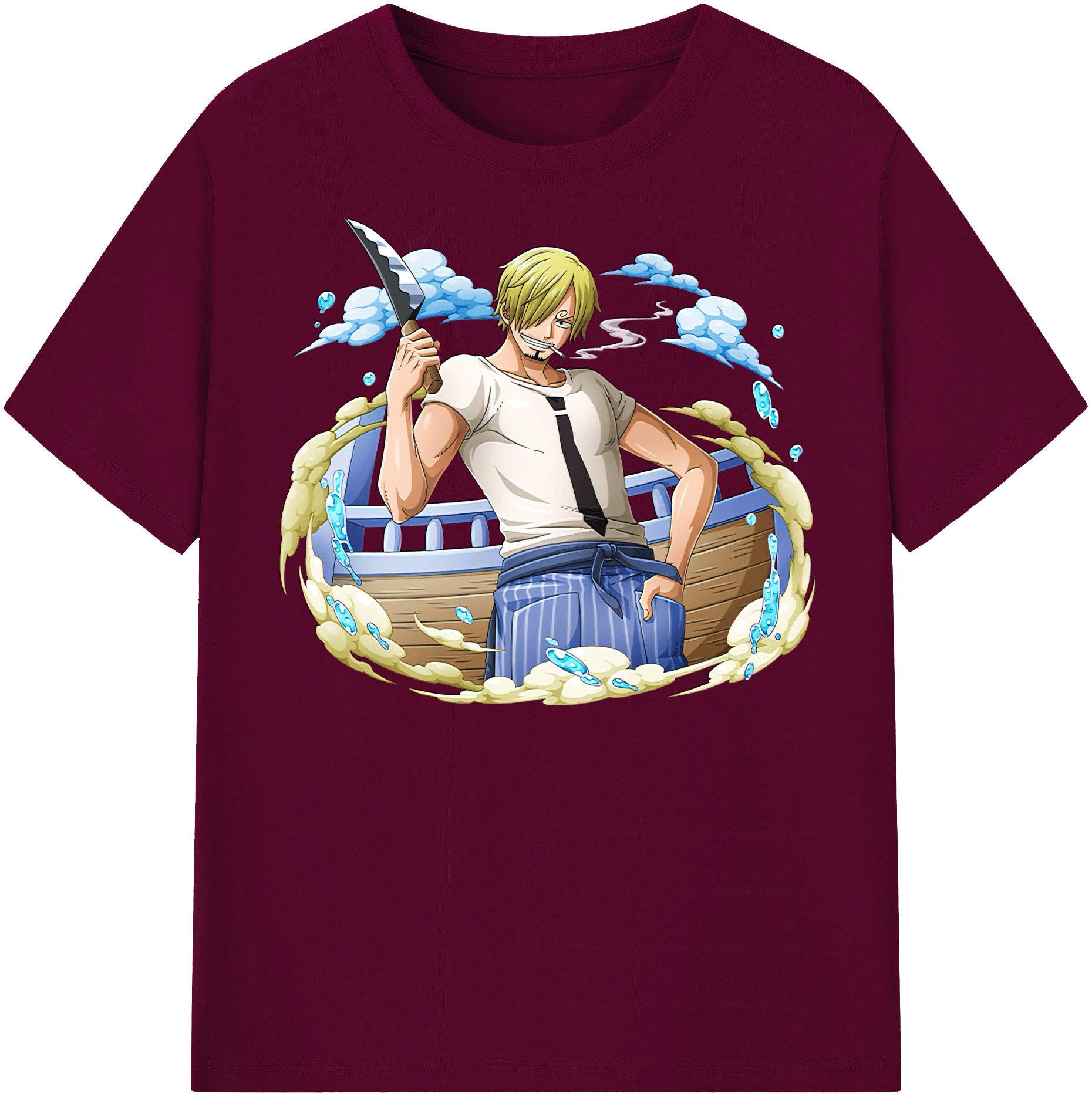 （画像用） ワンピース サンジ ONE PIECE Sanji レディースカジュアルプリントTシャツ（綿100％）